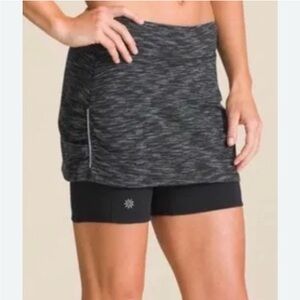 ATHLETA Women’s Running Tennis Compression Liner Skirt Skort Black/Gray